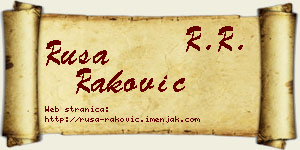 Rusa Raković vizit kartica